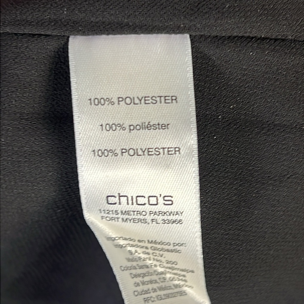 Chico’s hexagon bead light sheer zip up jacket - Picture 8 of 8